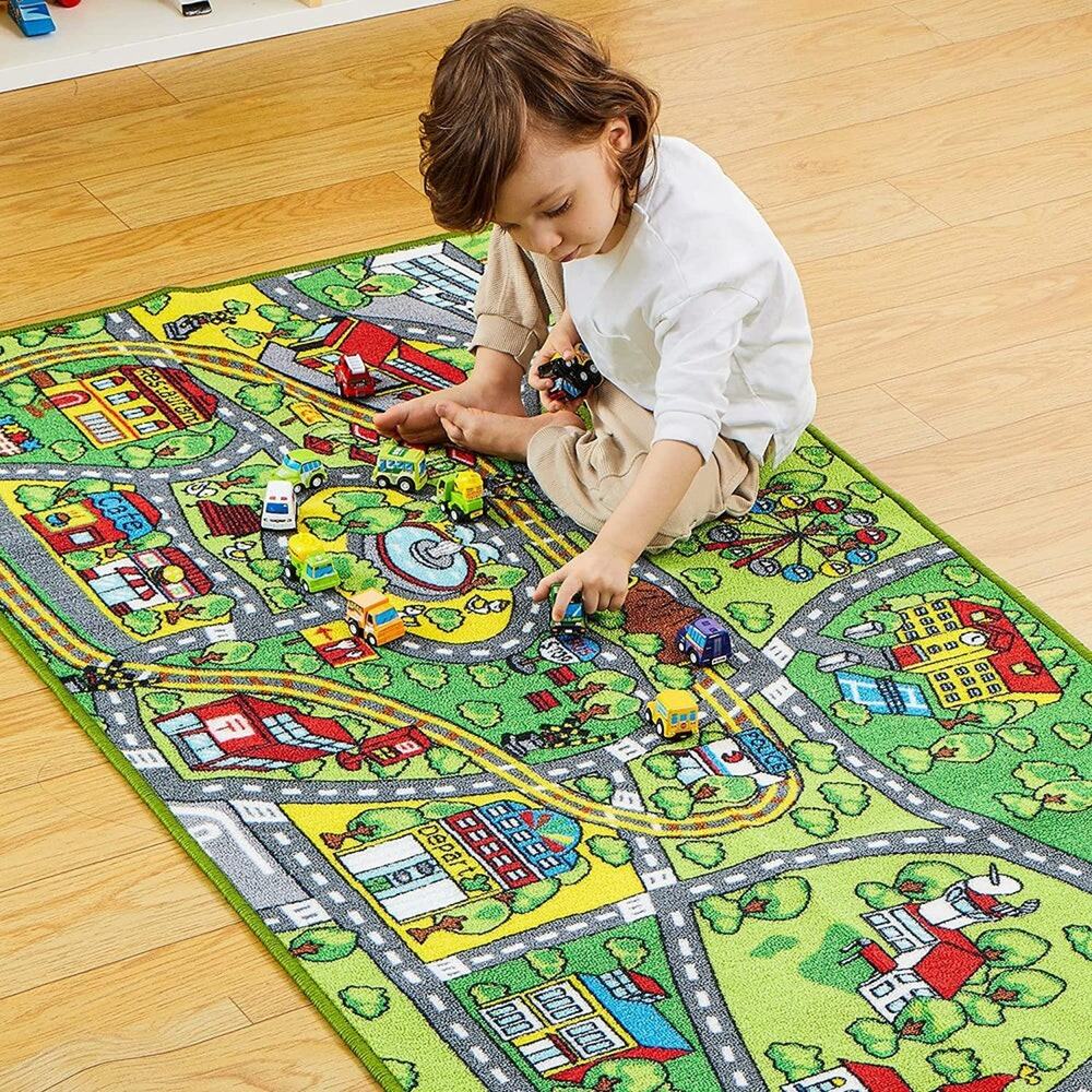 JOYIN Carpet Playmat Streets Buildings Preschool activity Rug Large size